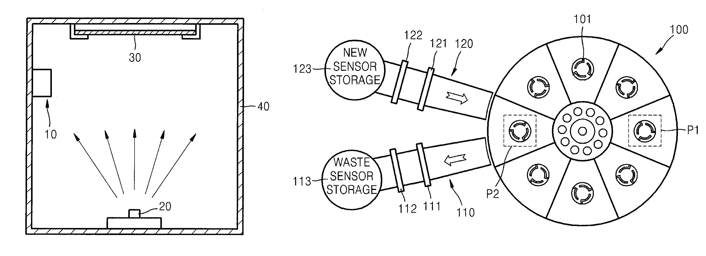 Deposition apparatus providing improved replacing apparatus for deposition rate measuring sensor, and replacing method using the same