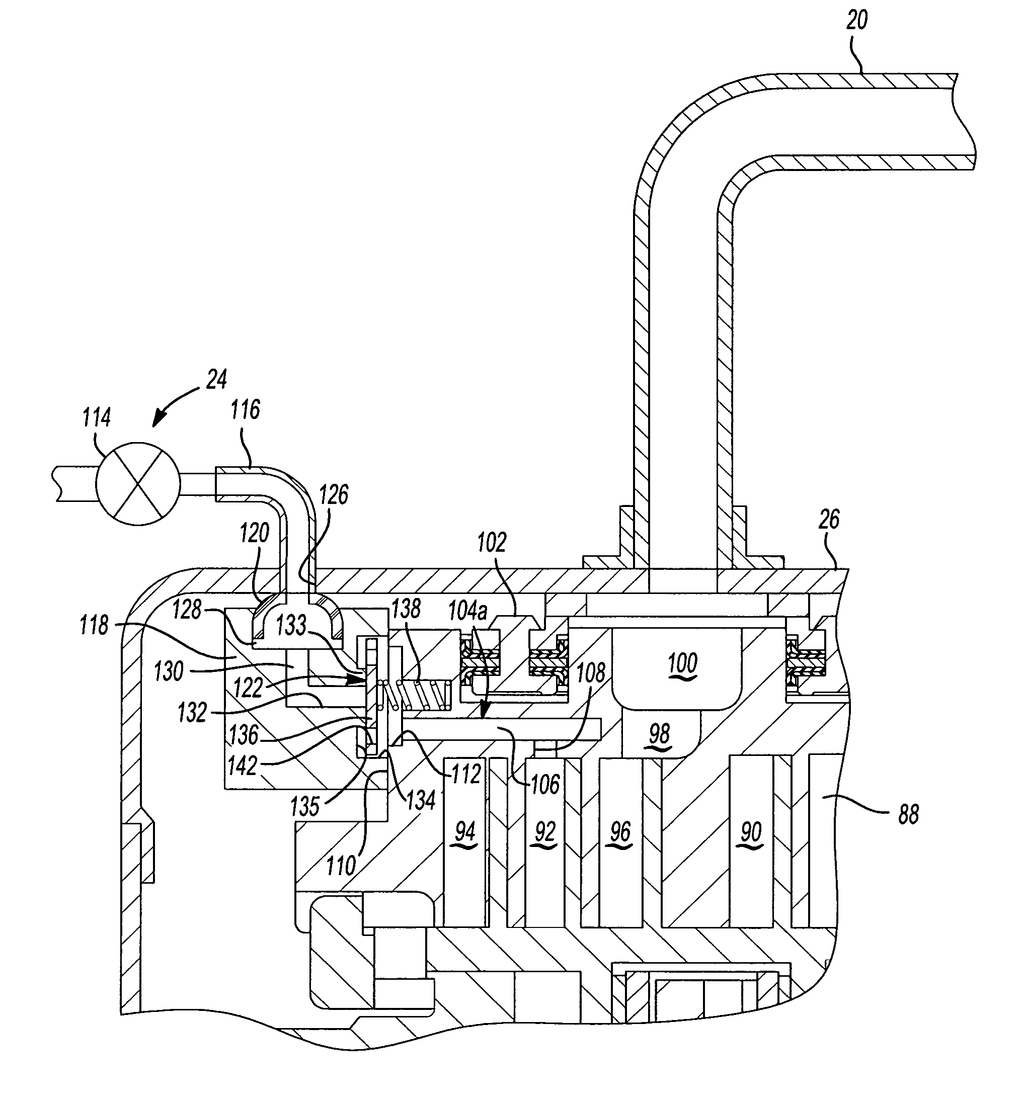Vapor injection system for a scroll compressor