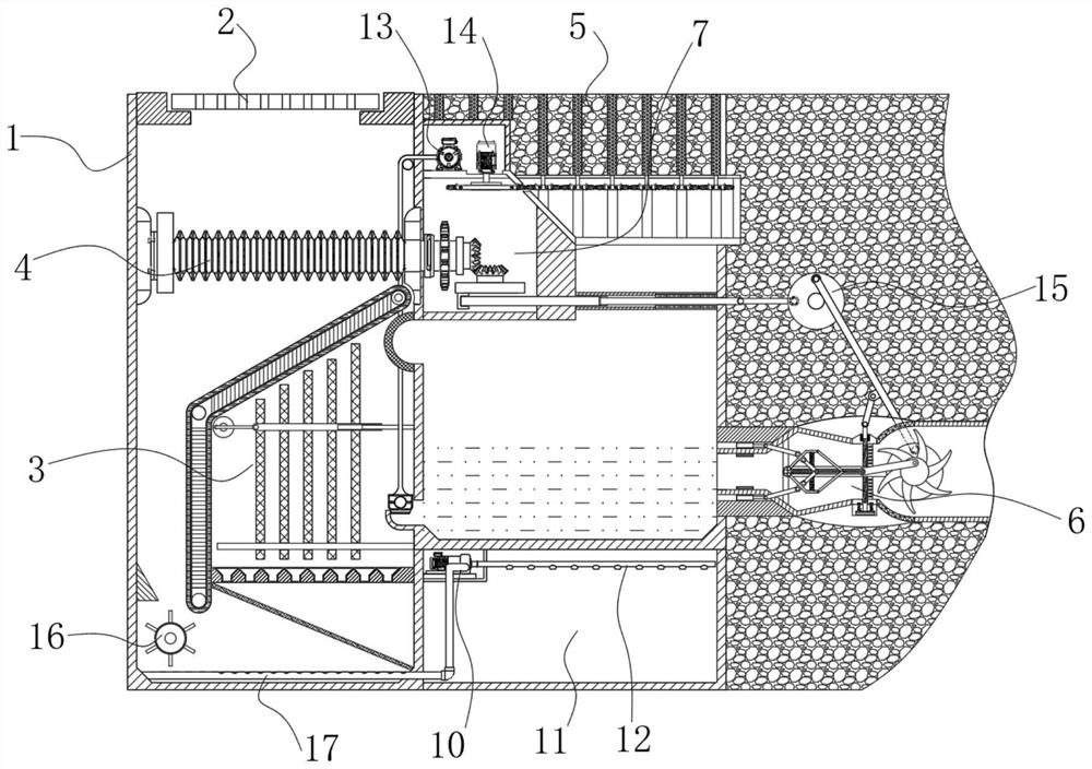 A rainwater diversion discharge device for sponge city construction