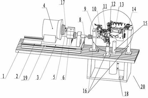 Device for testing static torsional strength and vibration strength of transmission assembly