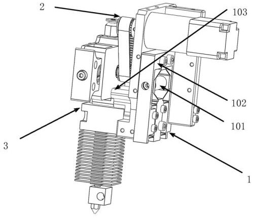 High-frequency vibration 3D printing nozzle