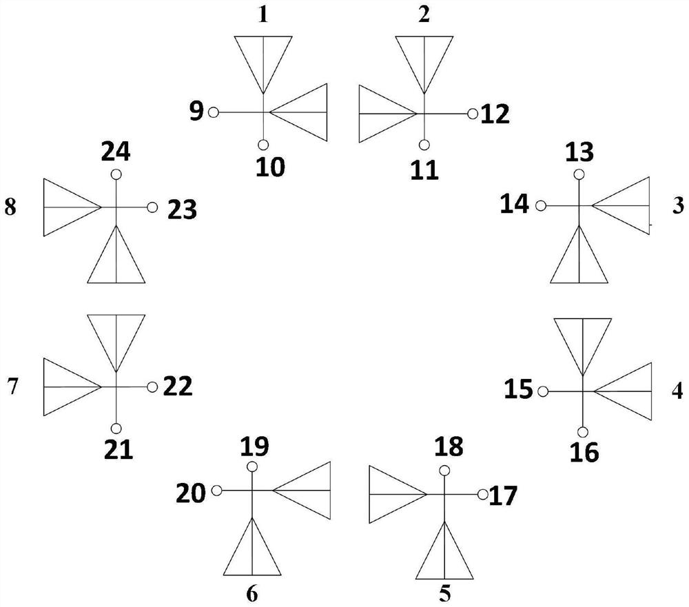 Broadband high-isolation antenna array with same circular polarization for transmitting and receiving