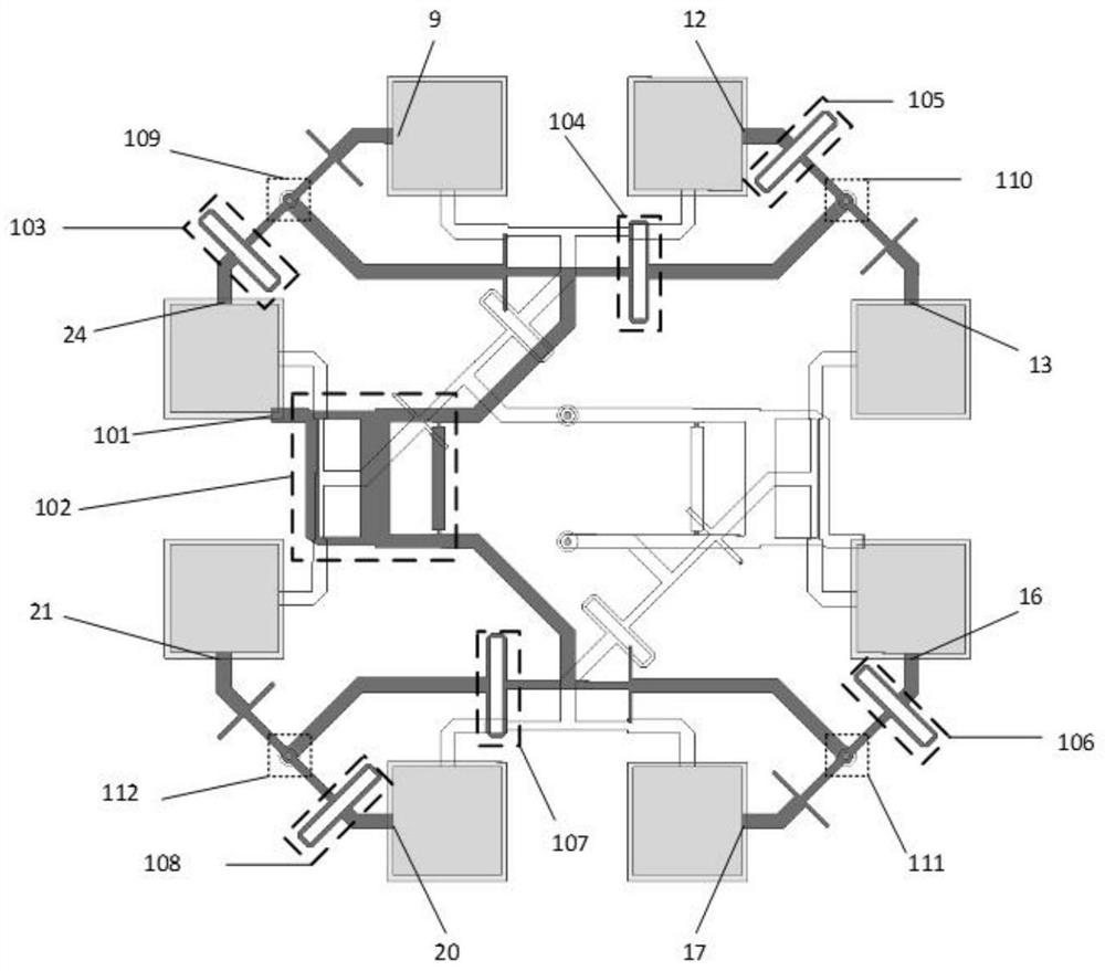 Broadband high-isolation antenna array with same circular polarization for transmitting and receiving