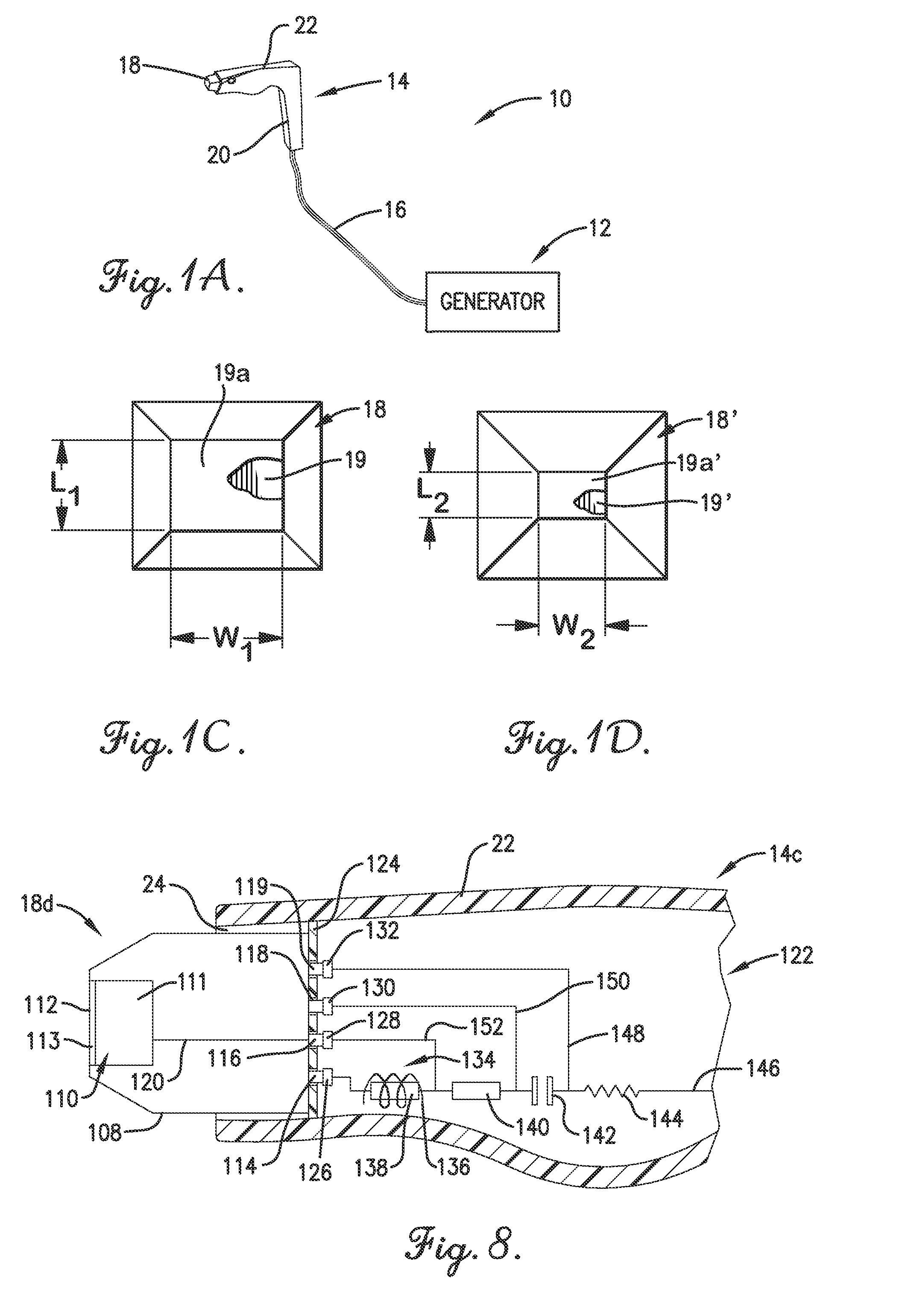 Electrode assembly and handpiece with adjustable system impedance, and methods of operating an energy-based medical system to treat tissue
