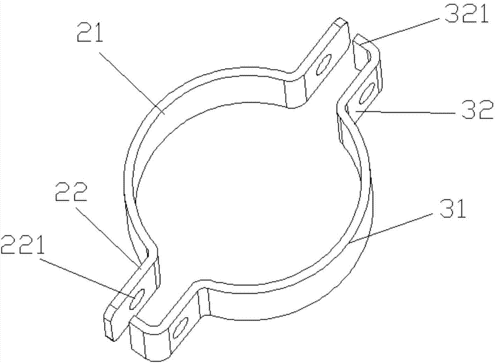 Inter-cooling pipe fixing device