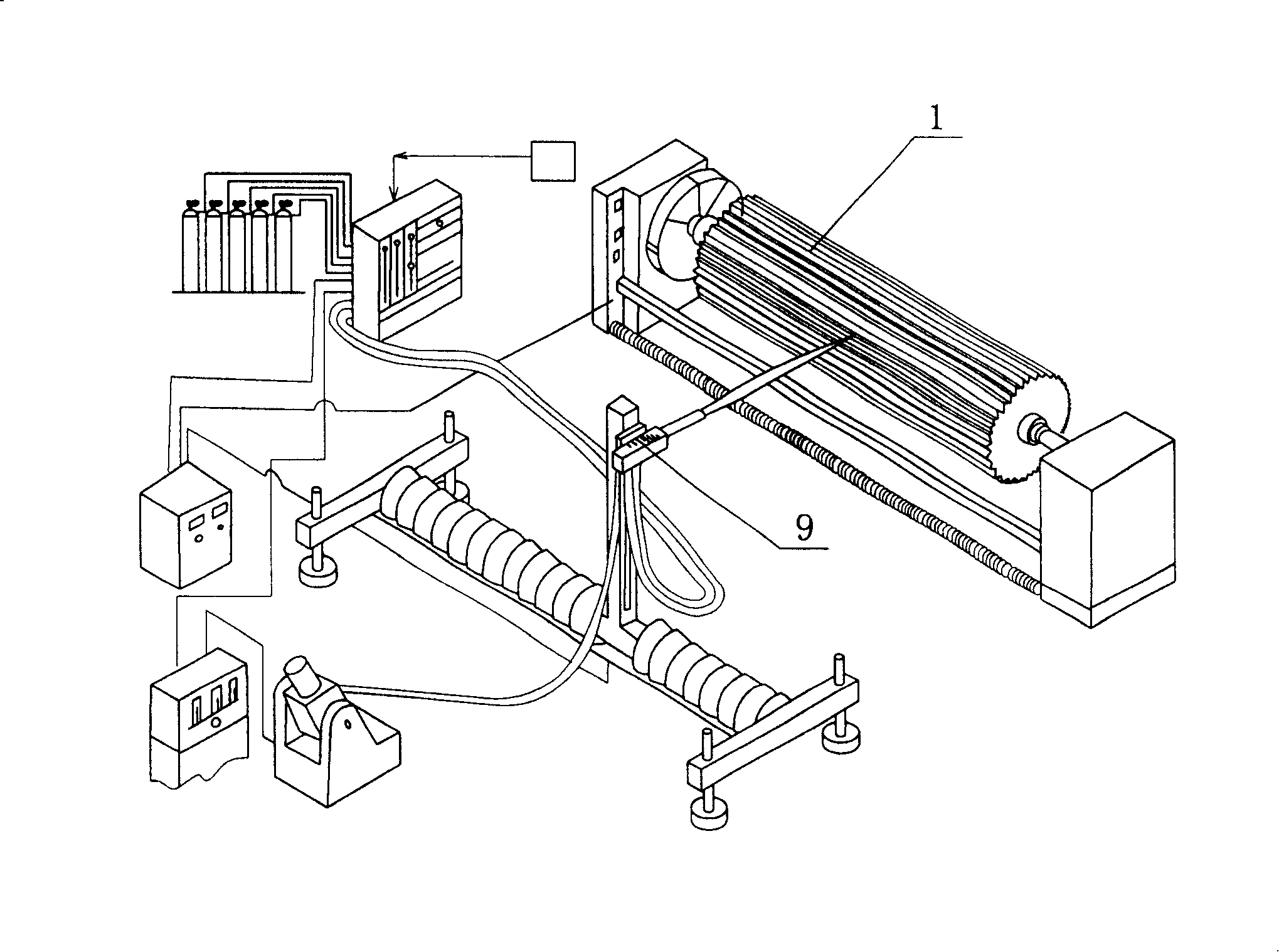 Corrugated roller hot spraying production and restoring method