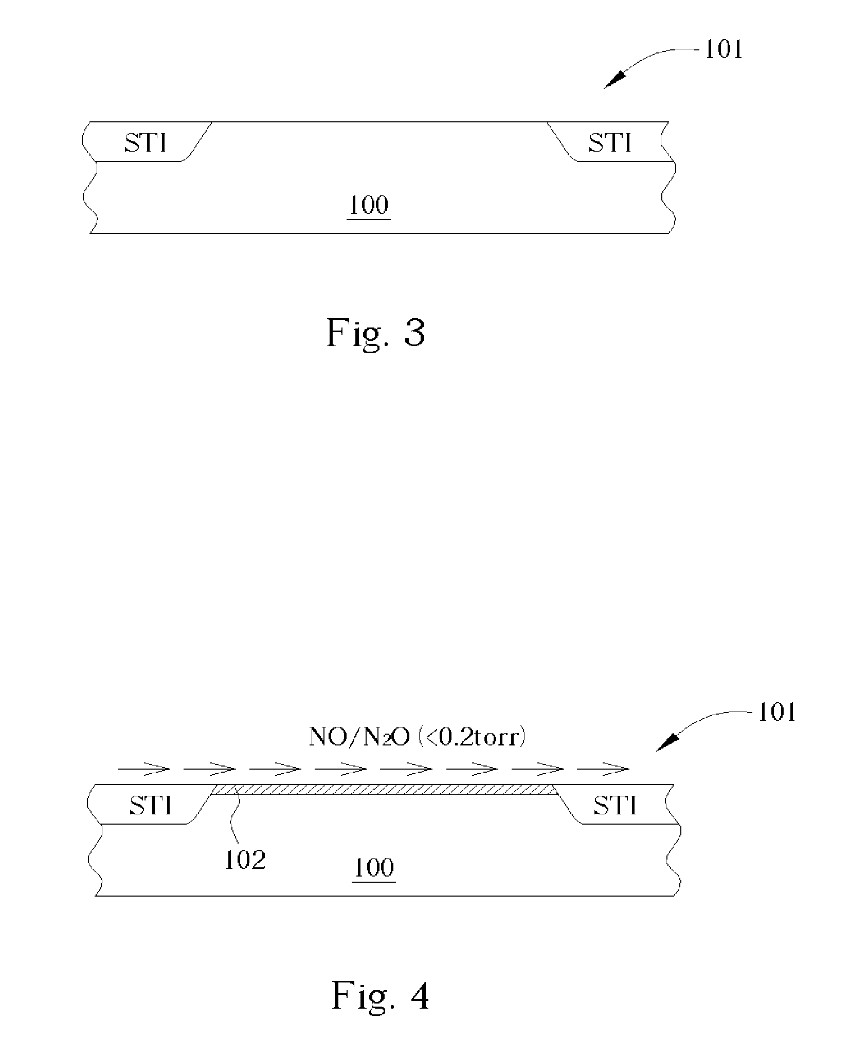 Method for growing a gate oxide layer on a silicon surface with preliminary n2o anneal