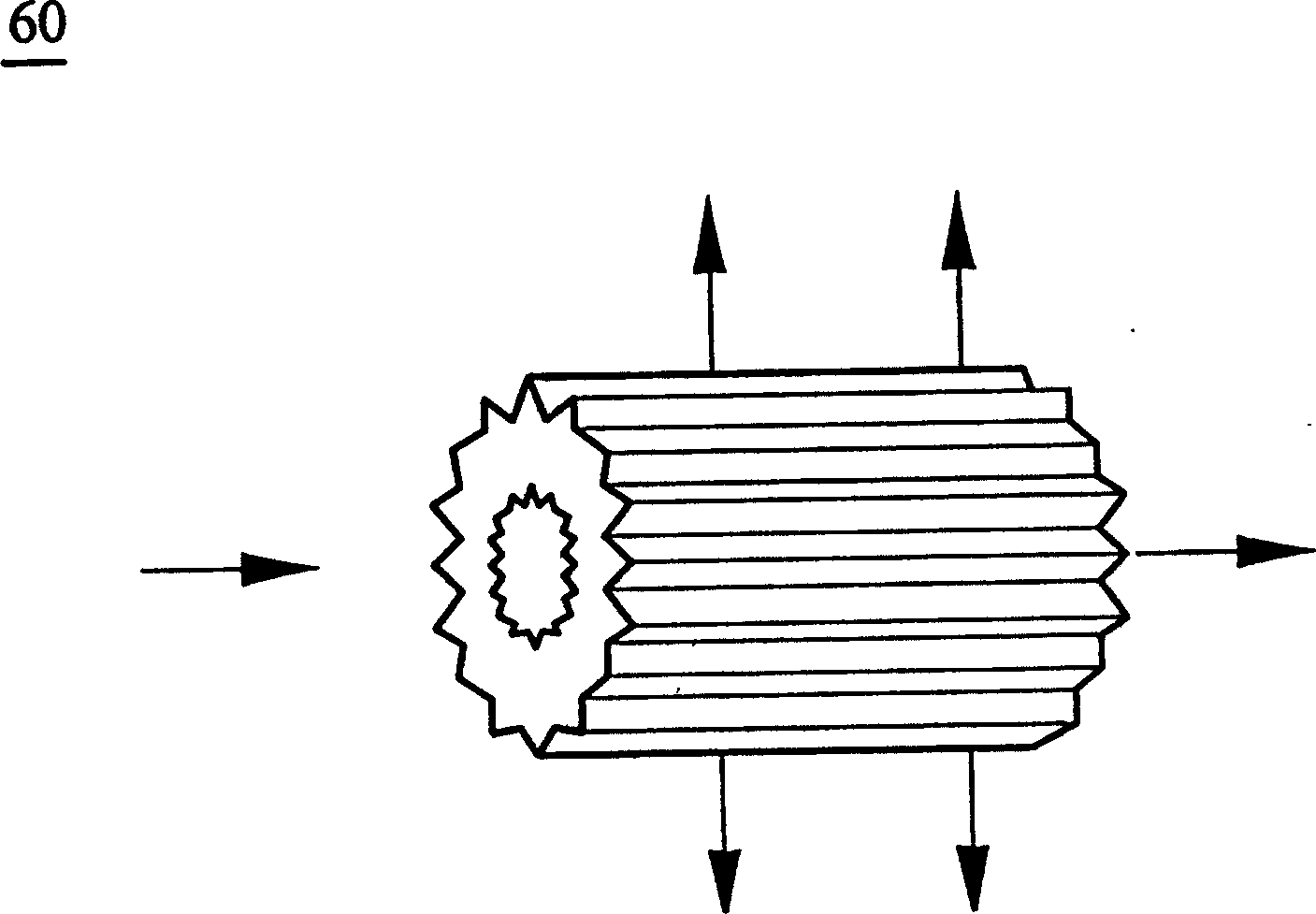 Air intake arrangement of isolating chamber