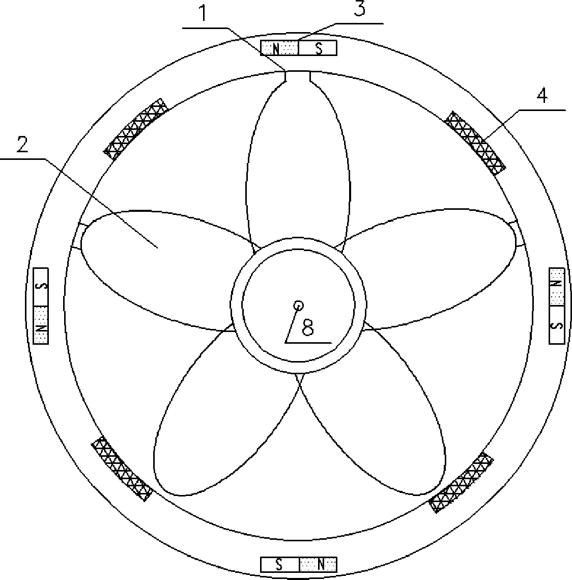 Wheel-type fan driving method and wheel-type fan