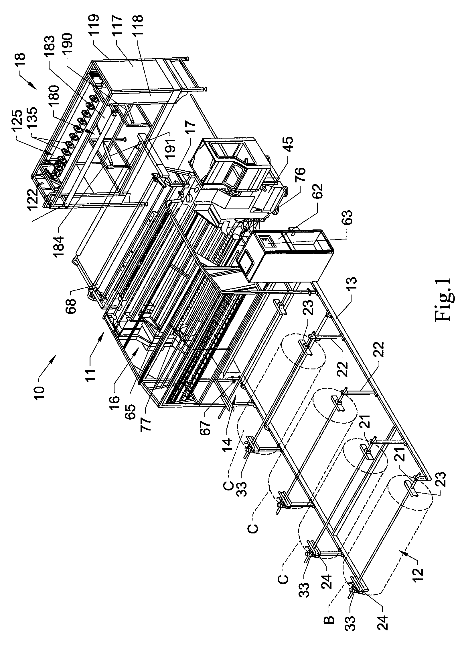 Panel quilting machine