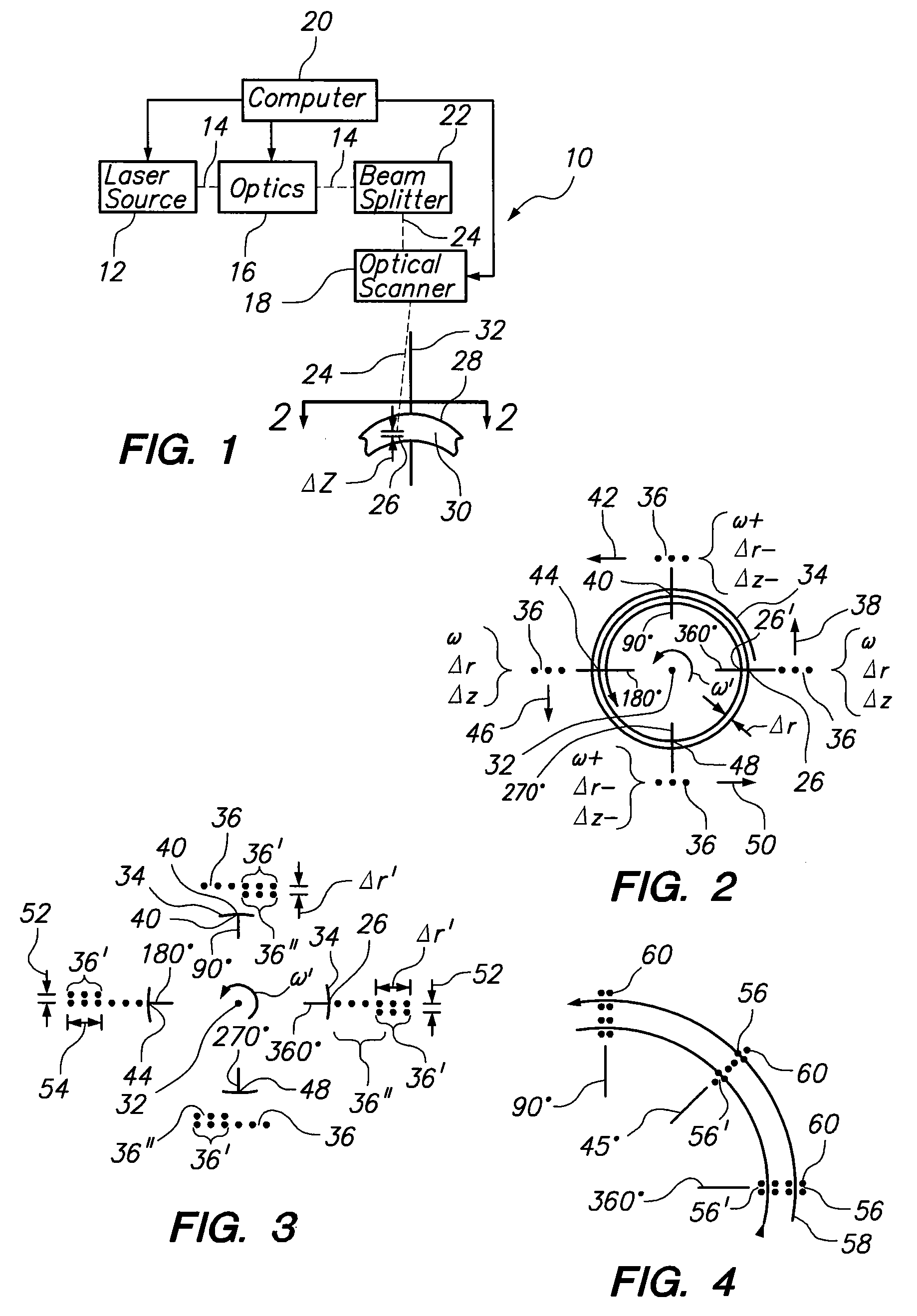 System and method for photoablation using multiple focal points using cyclical phase modulation