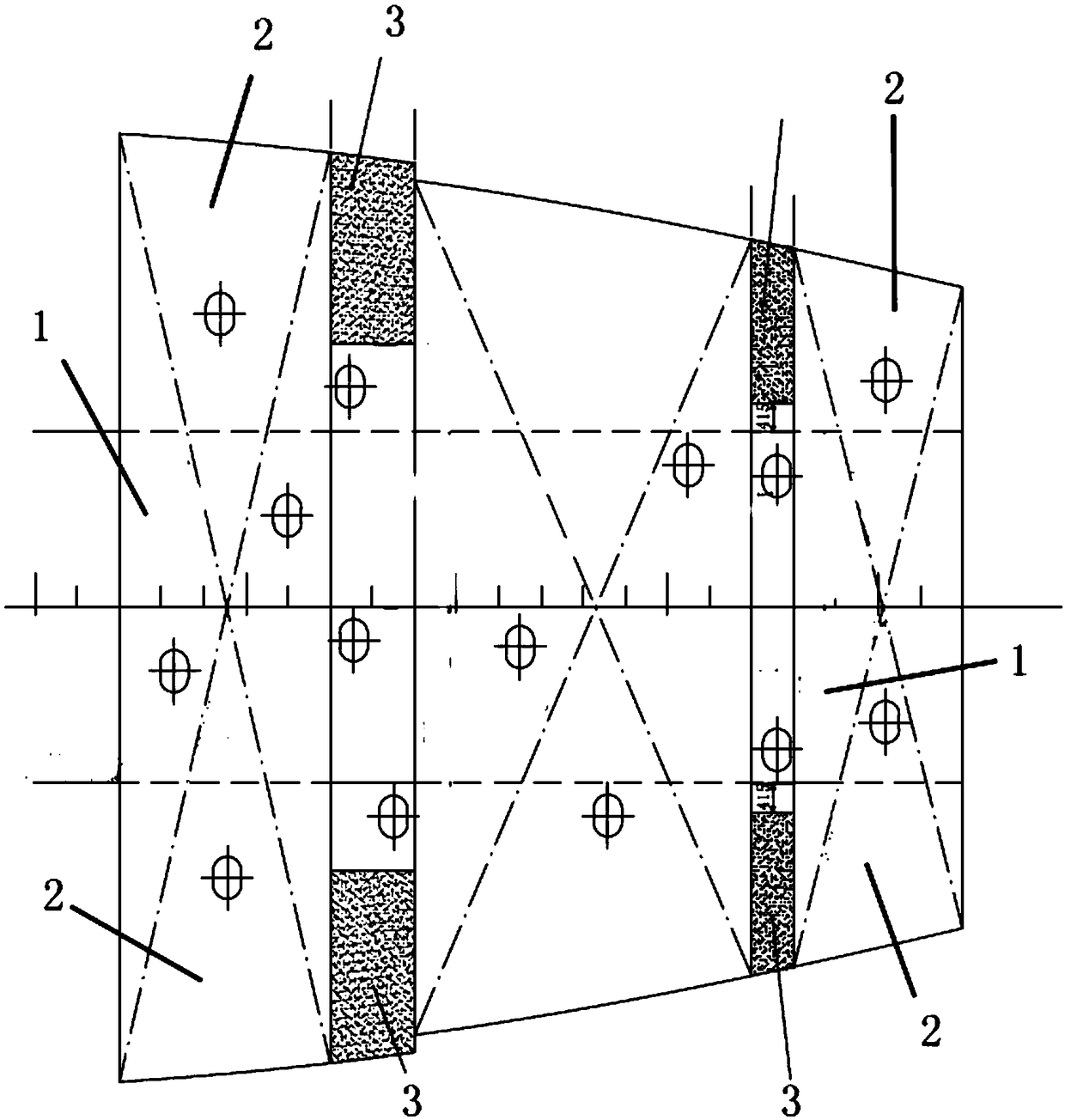 Fixed ballast of cement steel shot mixture