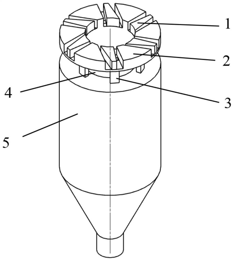 Flue gas recirculation combustion chamber with variable swirl