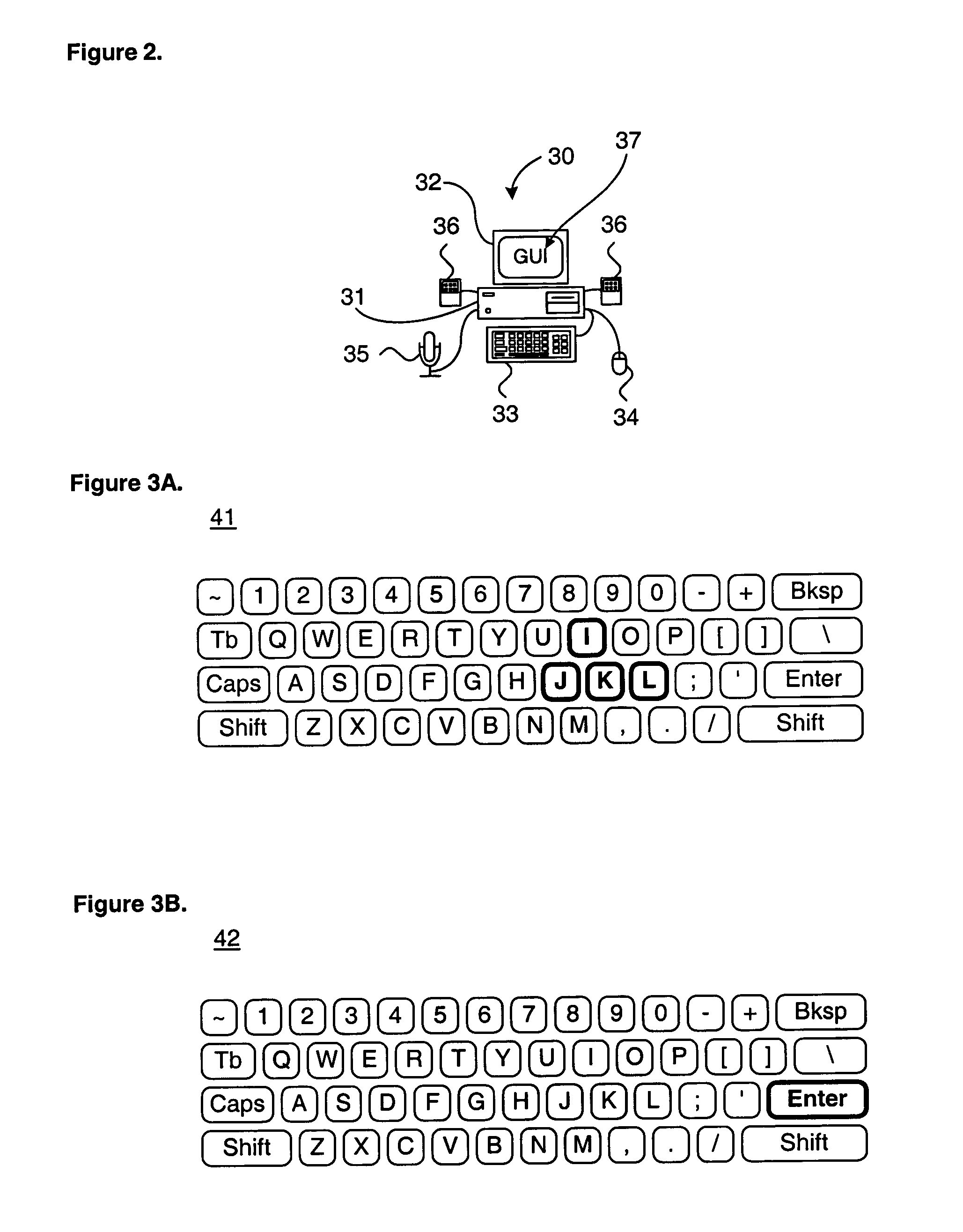 System and method for navigating within a graphical user interface without using a pointing device