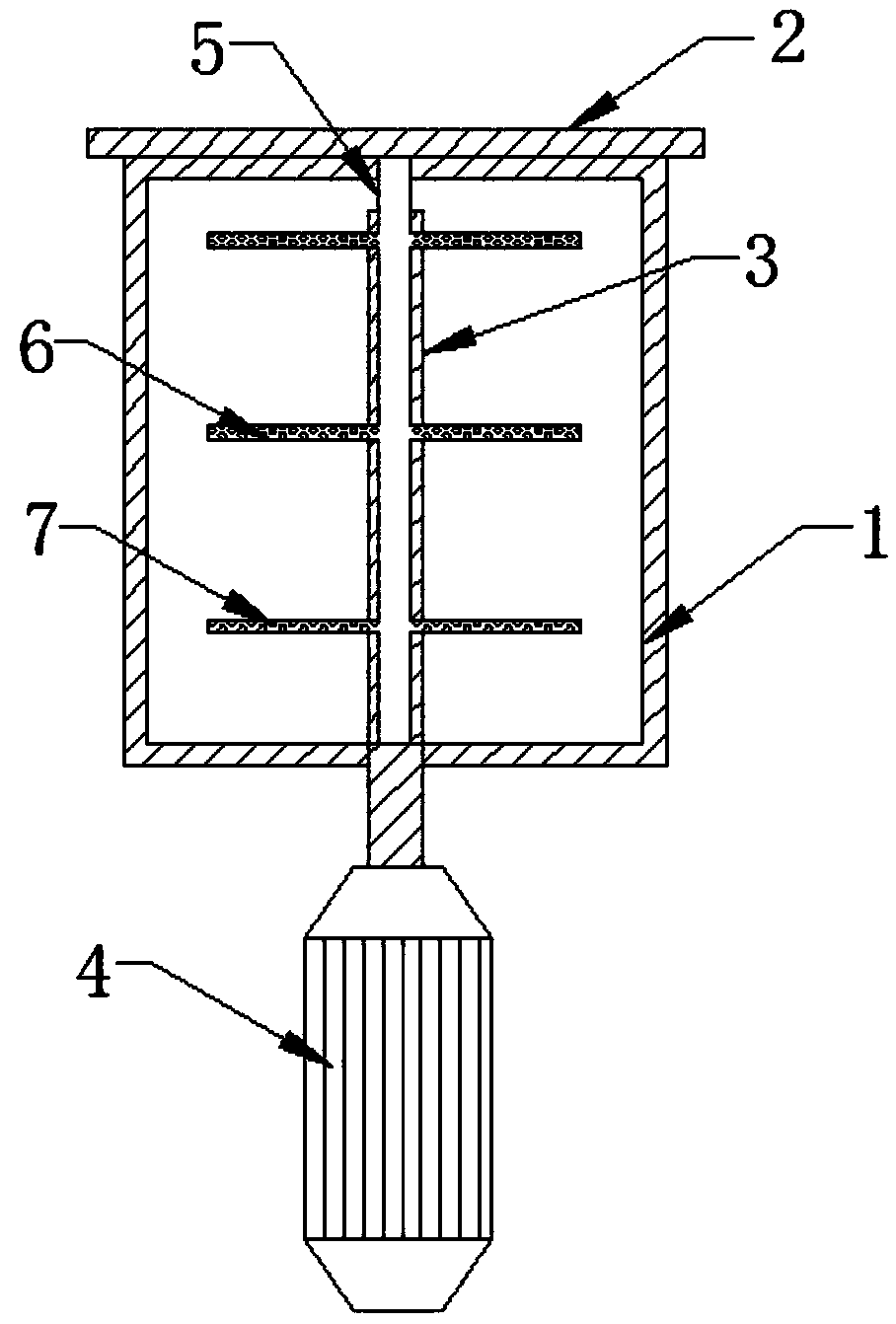 Anti-sticking storage device for diced particles of extruder