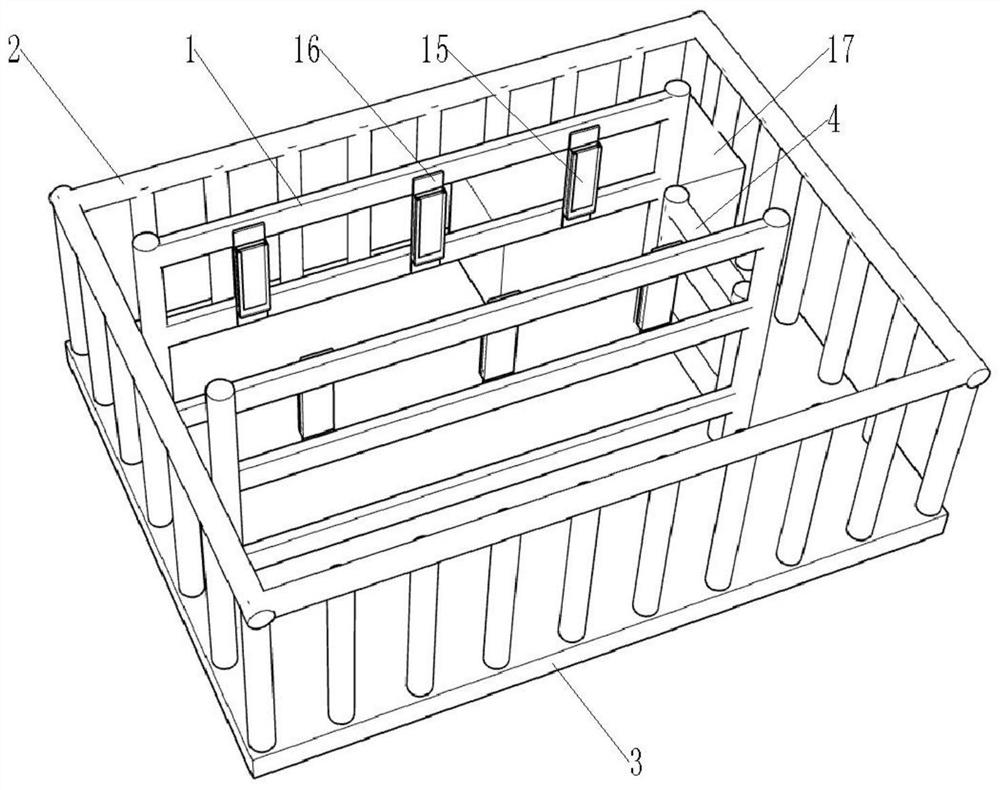 Creep feed feeding trough for sow obstetric table