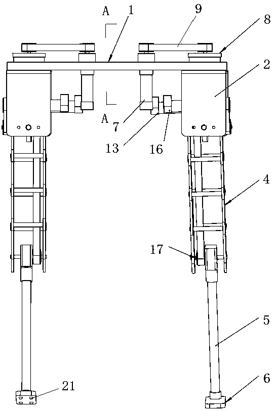 Biped semi-passive walking device and walking control method thereof