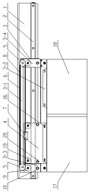 Single-guide-rail double-folding-layer door device
