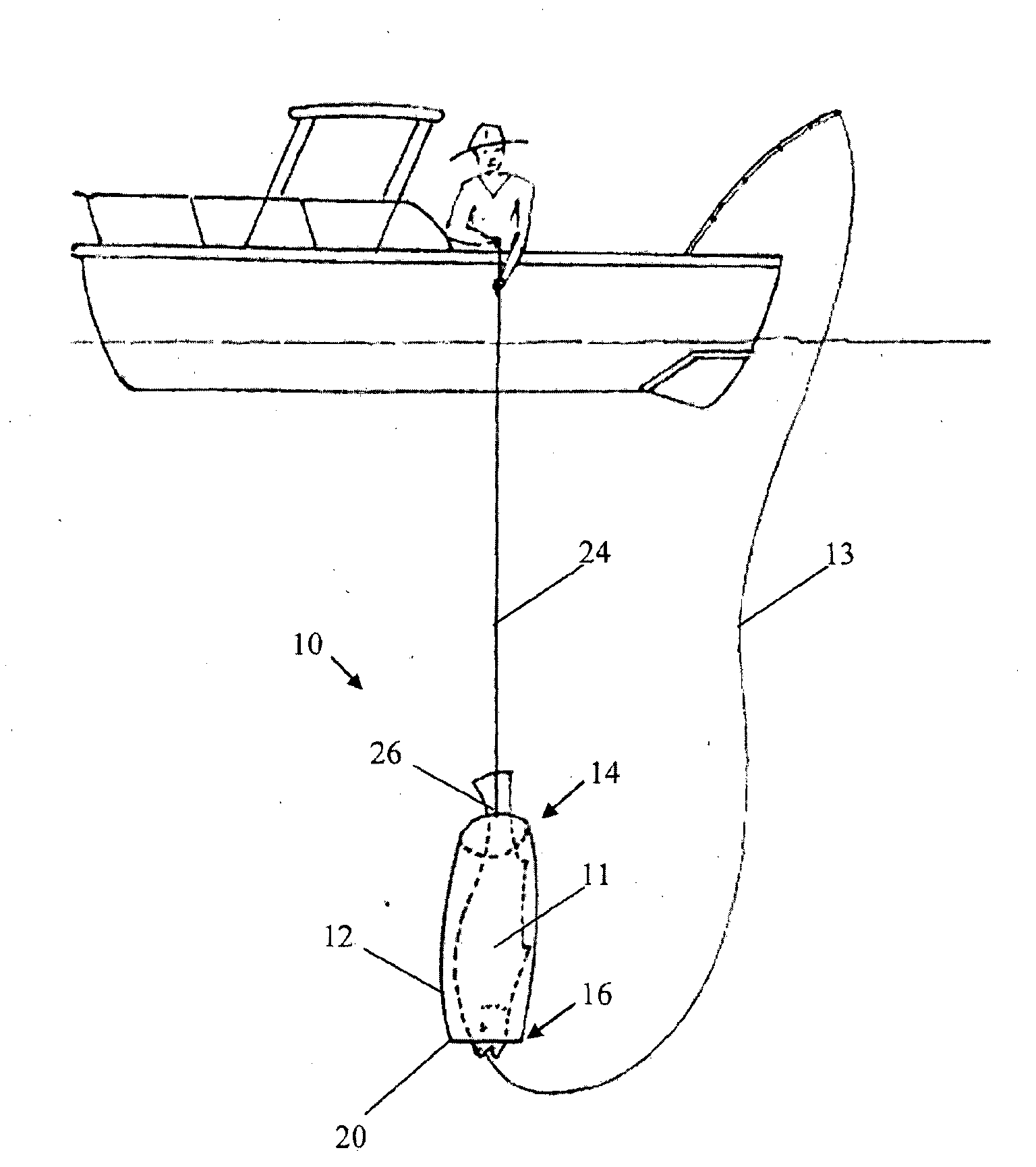 Device for retrieving fish