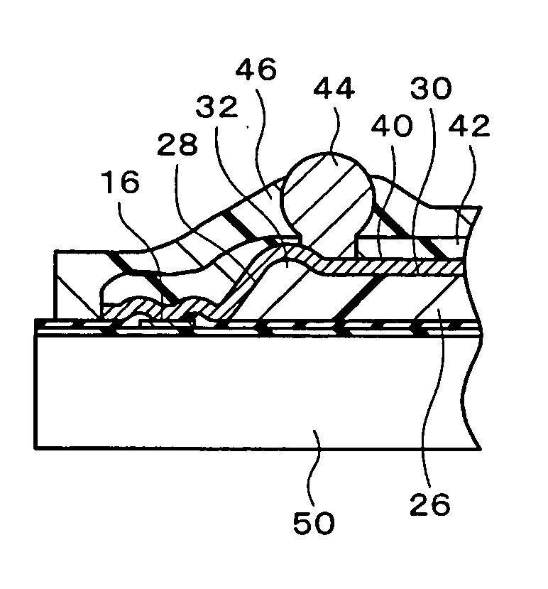 Semiconductor wafer, semiconductor device, method for manufacturing the semiconductor device, circuit board, and electronic apparatus