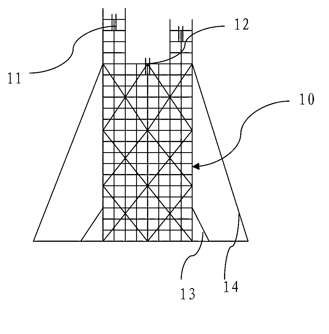 Construction method for easy operating platform for high-altitude assembly of large-span steel truss