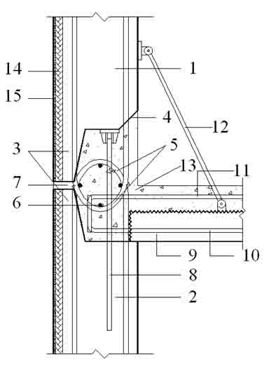 Horizontal seam U-shaped closed rib junction structure of assembled shear wall structure
