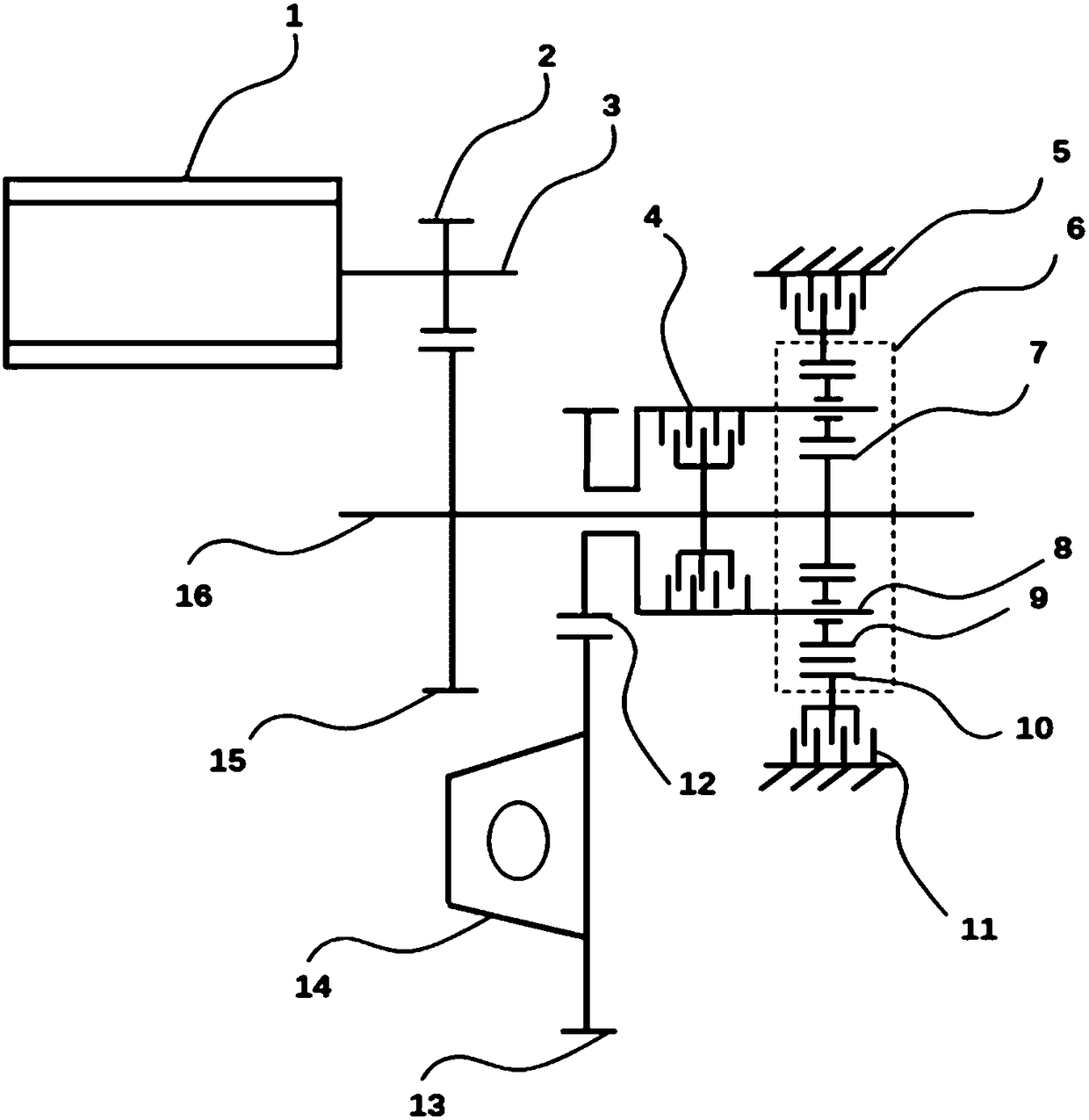 Two-speed transmission for pure electric vehicle and speed changing method