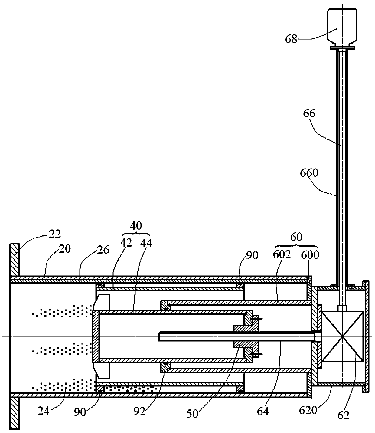 Adjustable flow energy dissipator installed inside the vessel for nuclear power plant