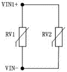 A surge suppression circuit with input anti-reverse connection function