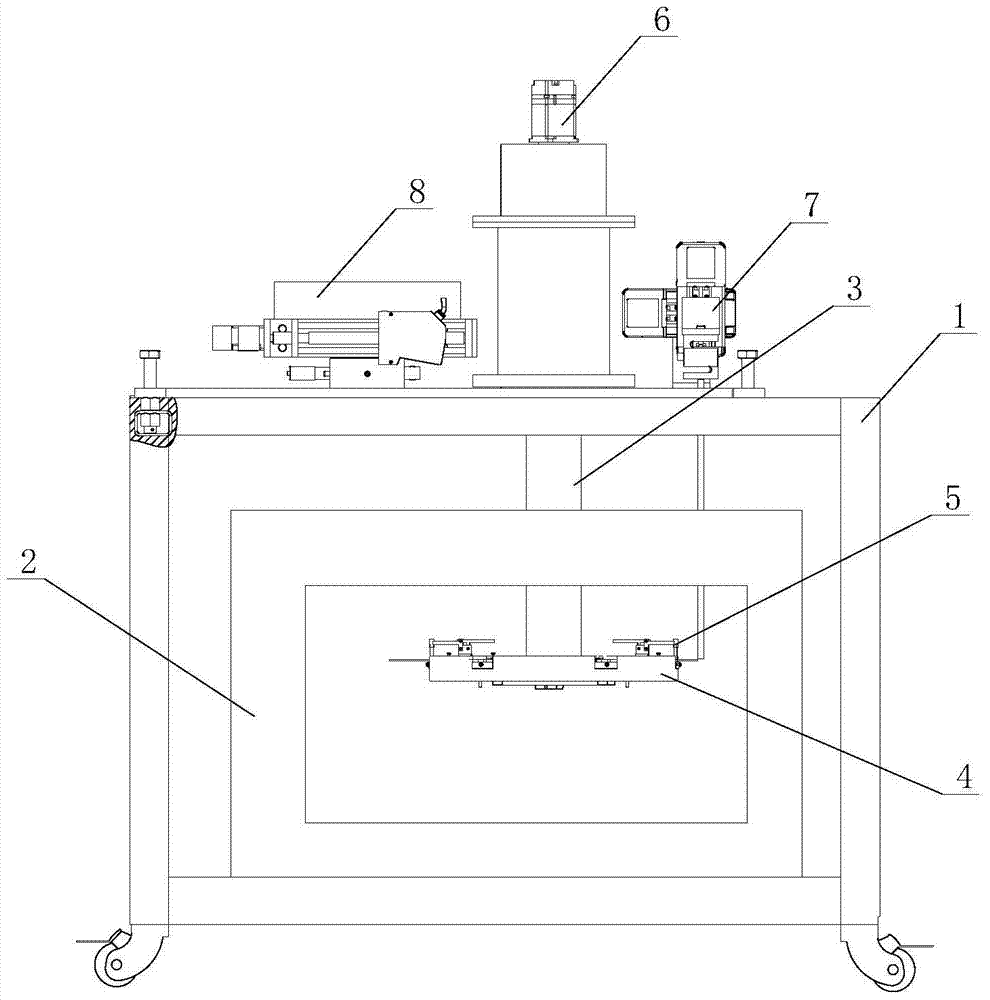 A device for measuring thermal deformation and deformation force consistency of thermal bimetal