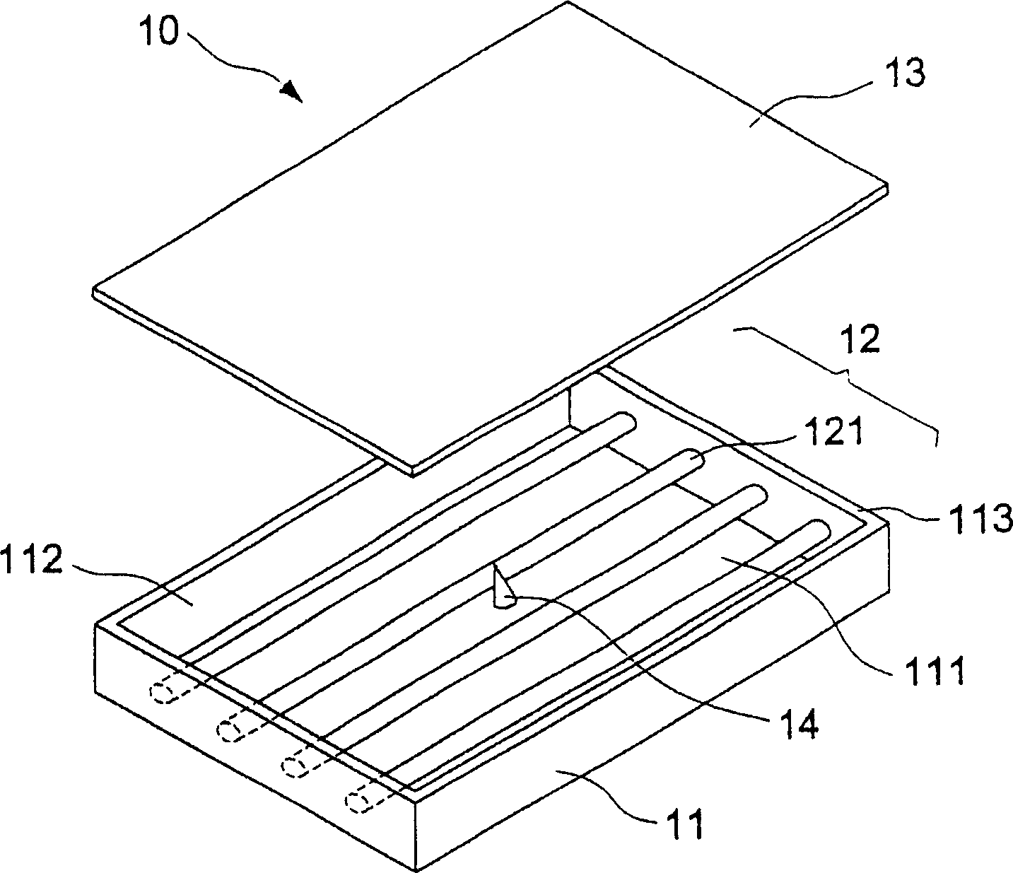 Backlight plate device