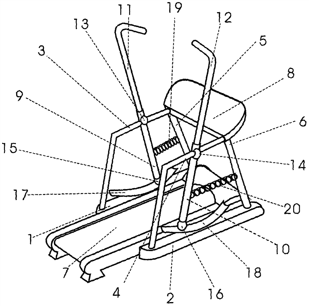 Fitness method of electric treadmill with swingable vertical armrest