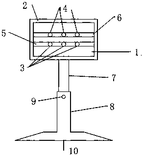 Device for realizing laser precise positioning of tunnel drilling position and construction method