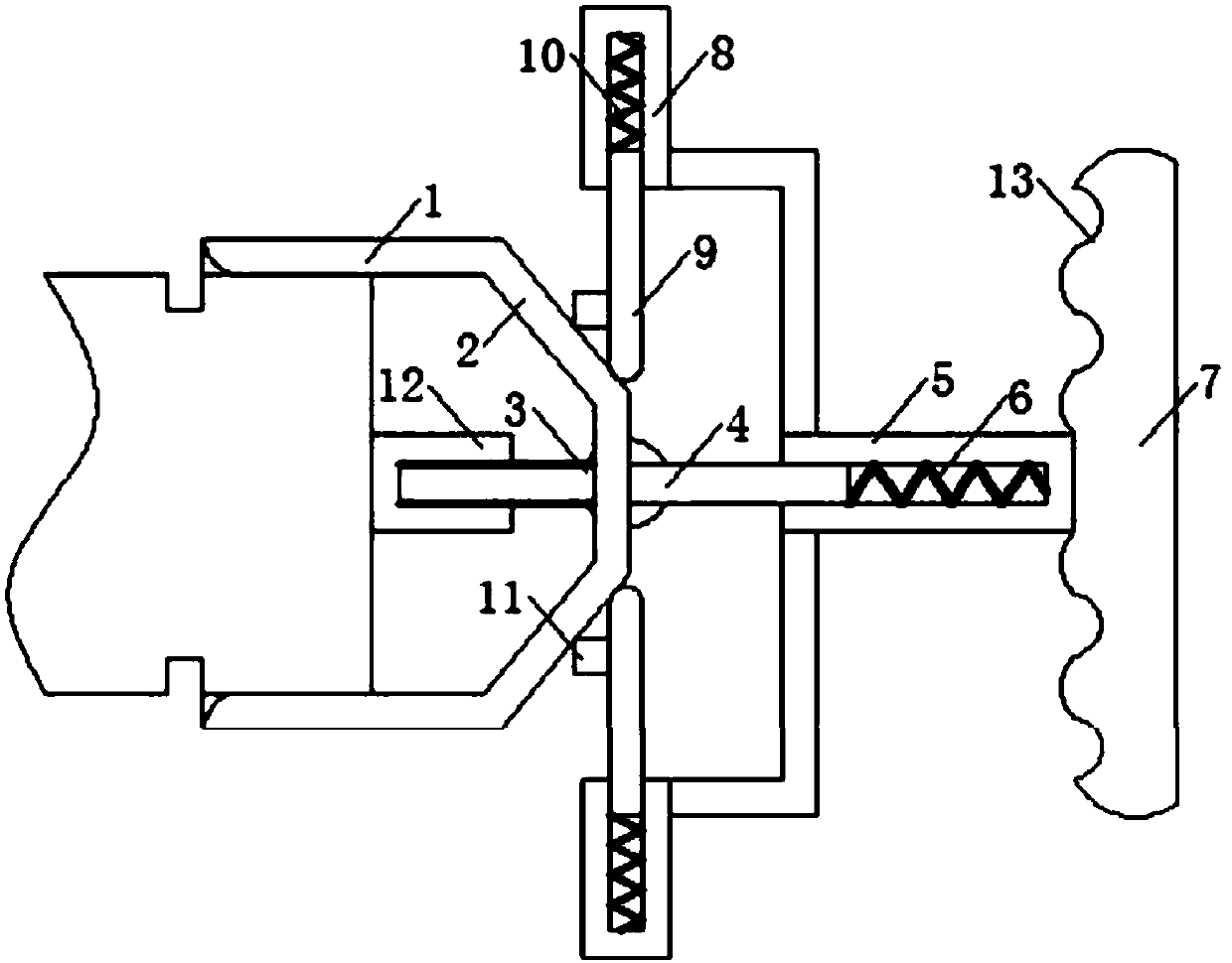 Hand-pressing type rapid mounting device for piston ring