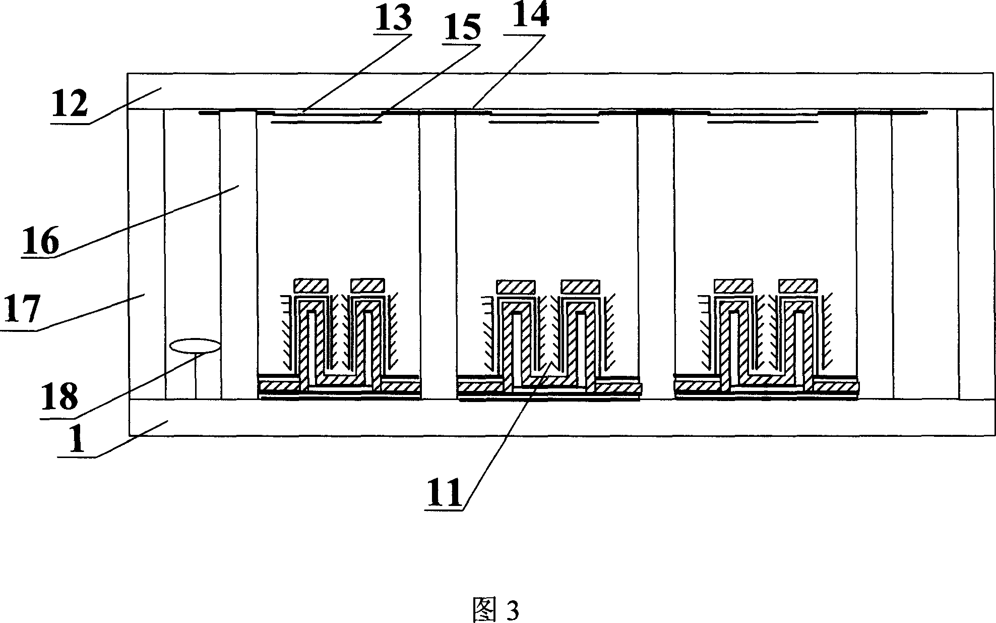 Flat display of multi-cathode side grid control structure and its manufacturing process