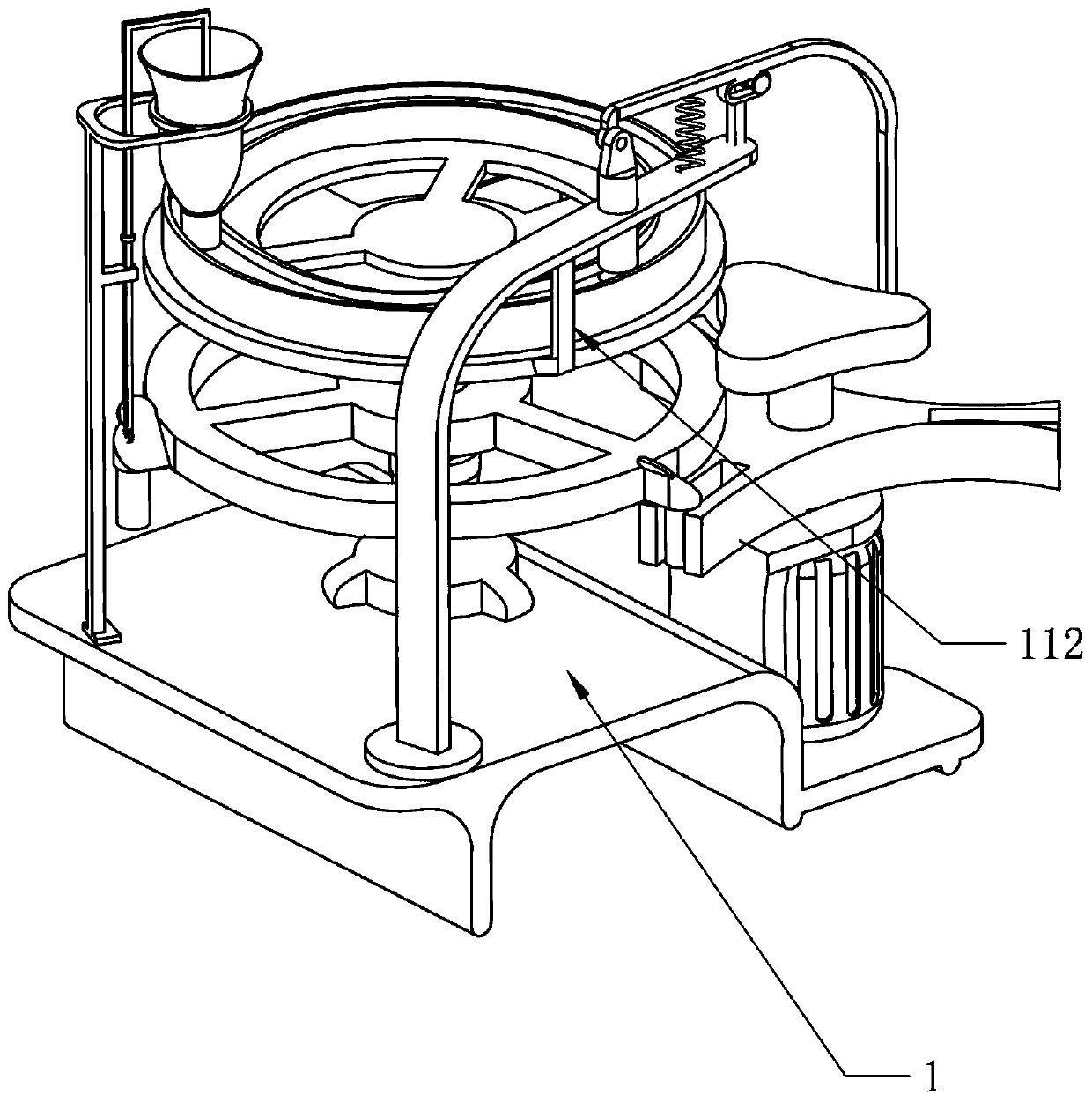 Automatic rotating medicine tablet press