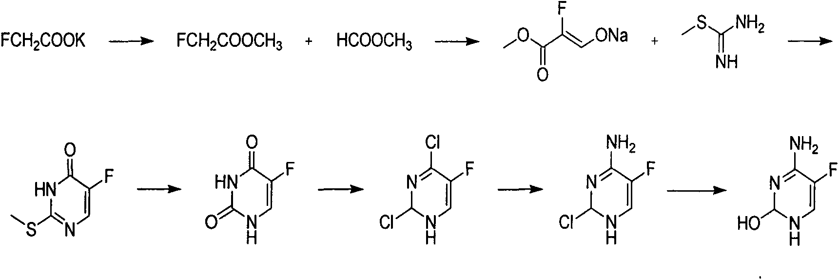 Novel technology for synthesis of 5-flucytosine