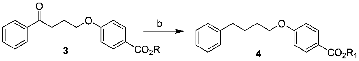 Preparation method of 4-(4-phenylbutoxy) benzoic acid