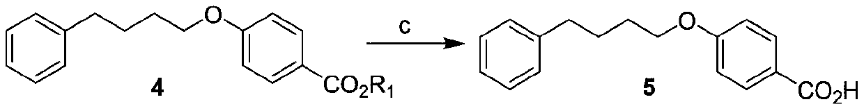 Preparation method of 4-(4-phenylbutoxy) benzoic acid