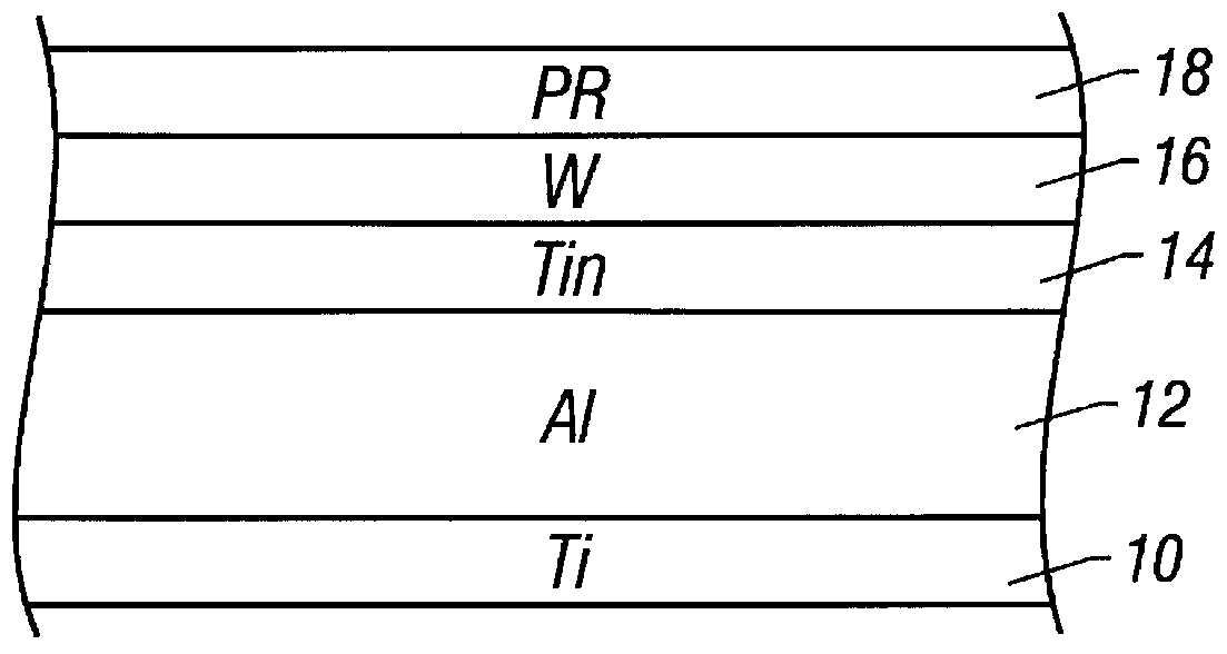 Method of making an interconnect using a tungsten hard mask