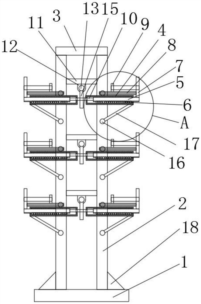 Linkage structure for drawer type three-dimensional material warehouse