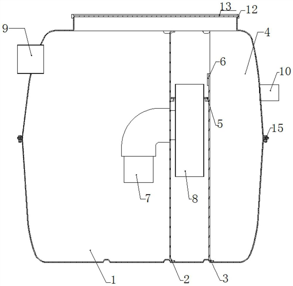 An integrated sedimentation water separation equipment suitable for domestic sewage treatment