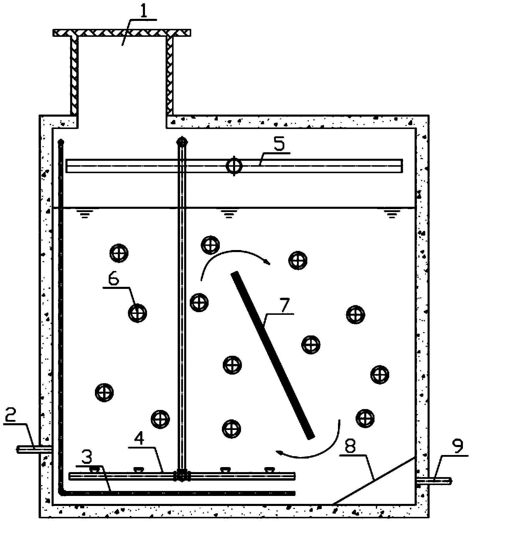 Combined aeration moving bed bio-membrane reactor