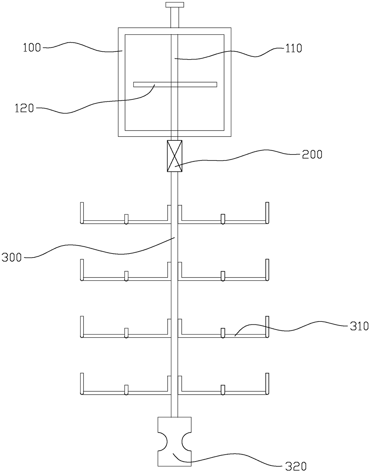 Hanging bracket of shot blasting machine