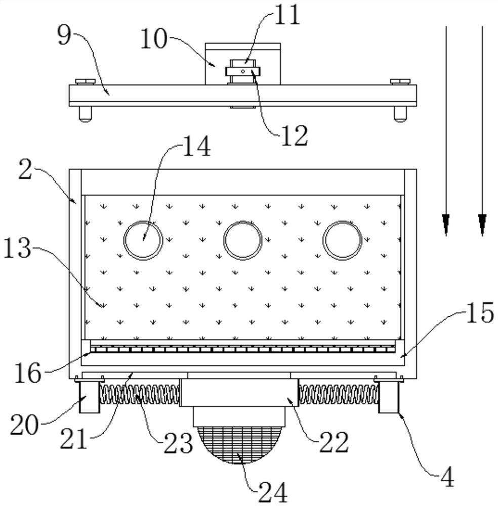 Adjustable anti-oscillation and anti-oscillation device for transporting fluidized cargos in ship cargo hold