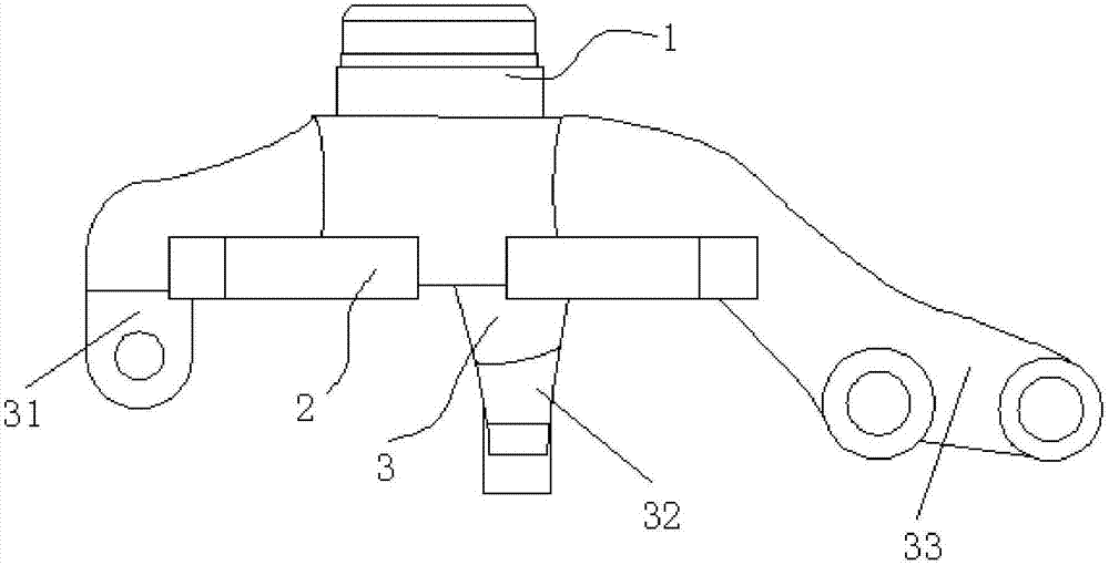 Automobile steering knuckle structure and machining process thereof