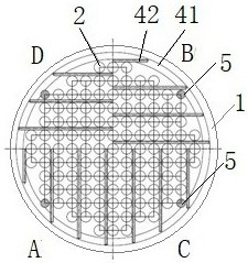Baffling grid connecting structure