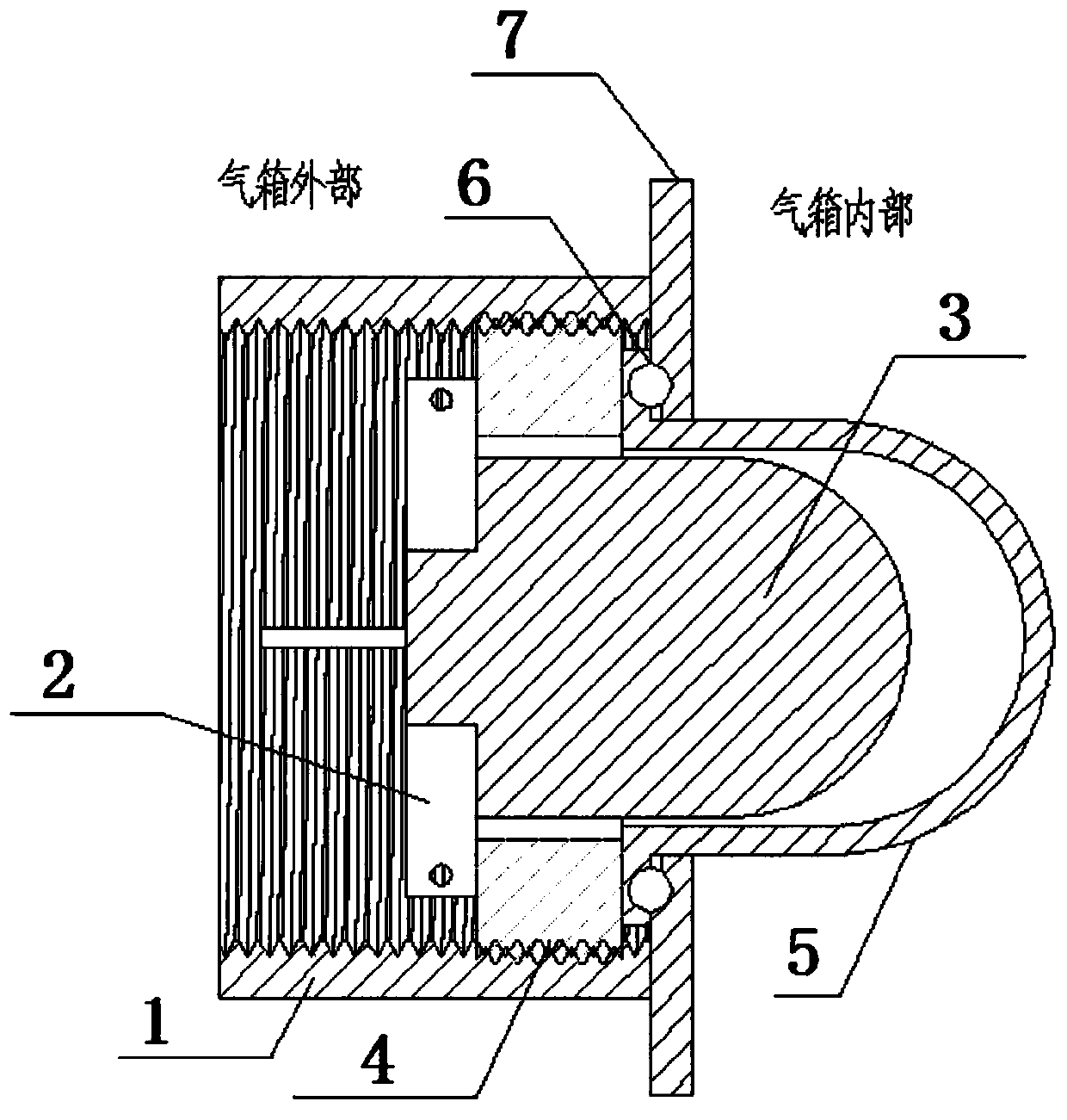 Observation window lighting device for ring network cabinet