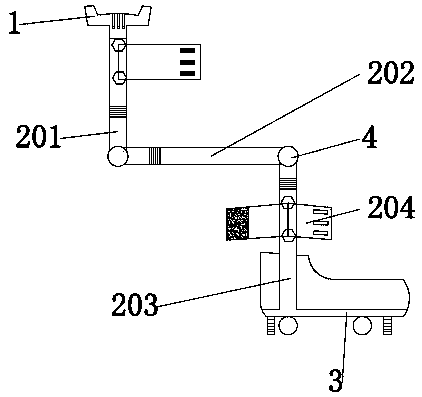 Auxiliary walking device for user with ankle injury