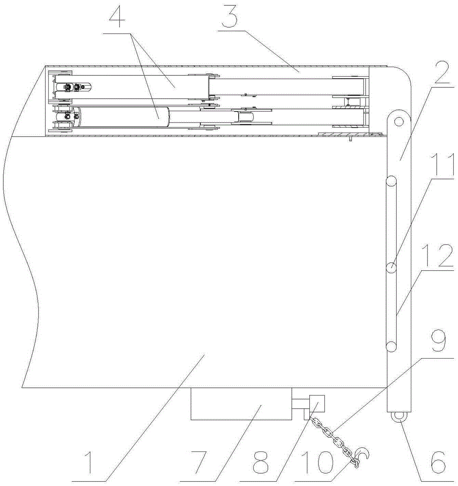 Loading and unloading structure of refrigeration carriage